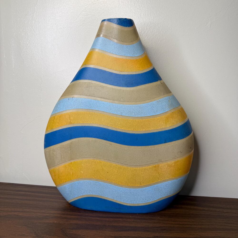 Mid Century Floor Lamp Shade Shell Only Wavy Art Sculpture